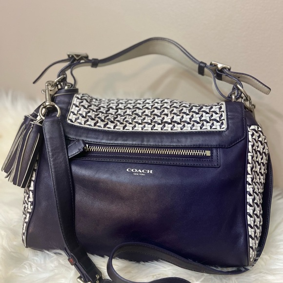 Coach Cream and Blue Shoulder Bag - Picture 1 of 13